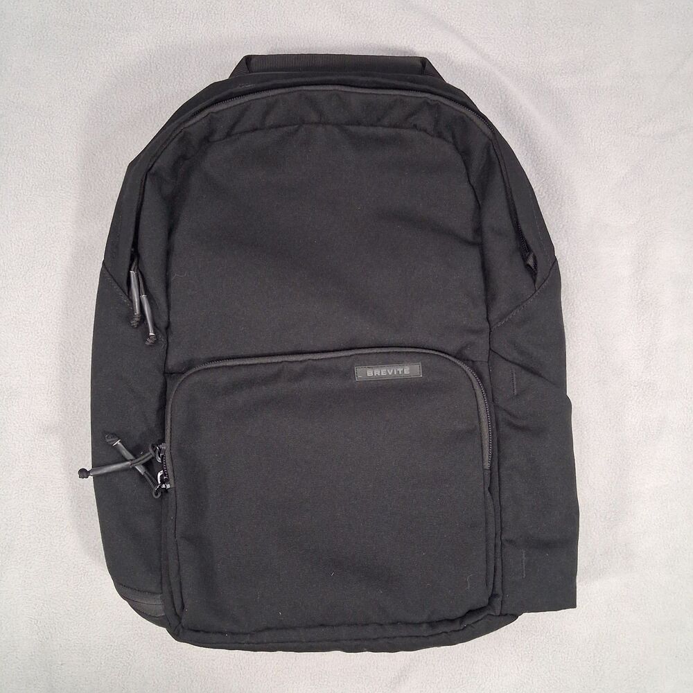 The Brevite Backpack Everyday Commuter Slim Travel Laptop Bag Black